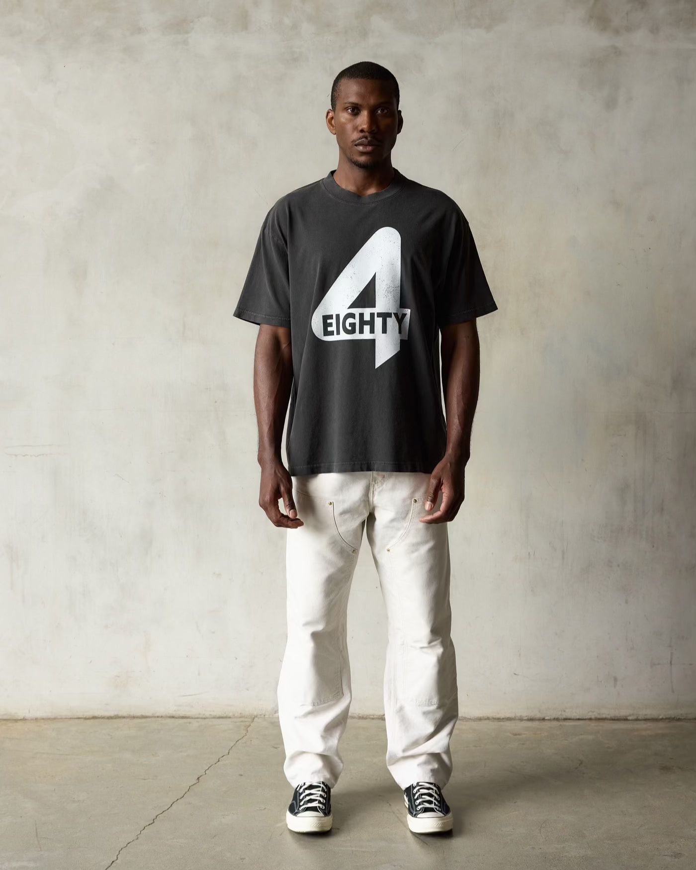 EIGHTYFOUR LOGO TEE // VINTAGE BLACK