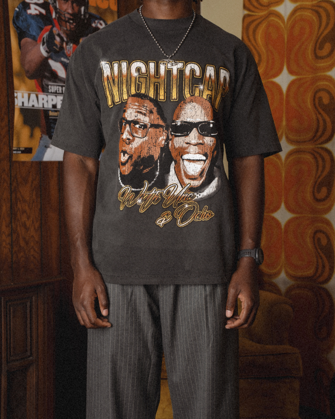 UNC & OCHO TEE // VINTAGE BLACK