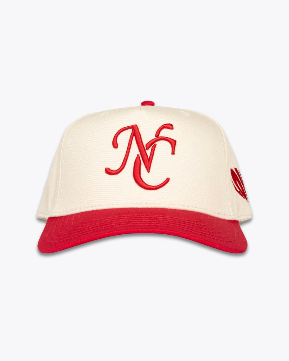 LOVERS HAT // NATURAL/RED