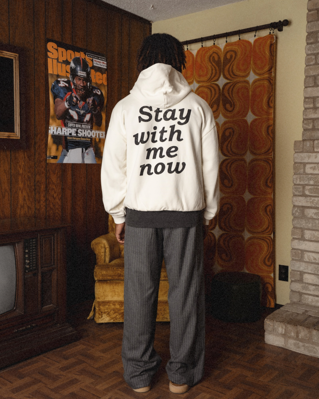 STAY WITH ME NOW HOODIE // VINTAGE WHITE
