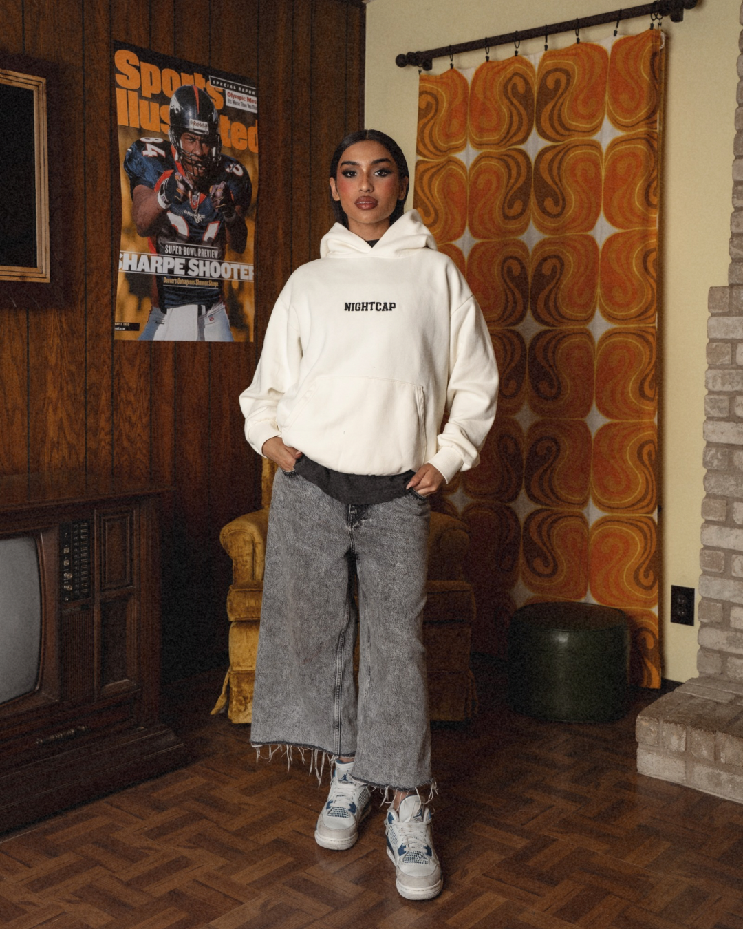 STAY WITH ME NOW HOODIE // VINTAGE WHITE