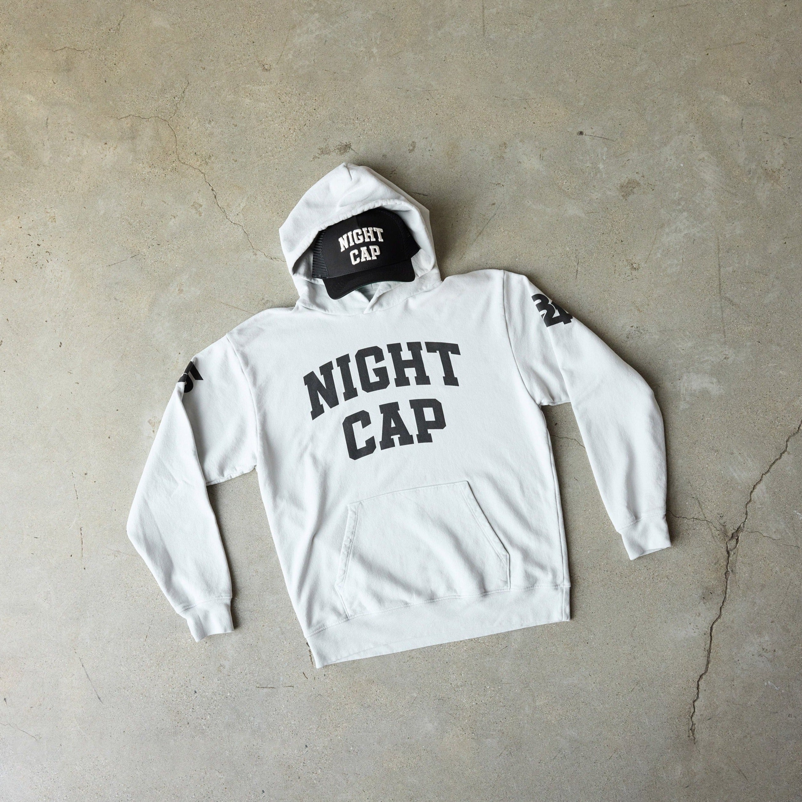 NIGHTCAP 84 & 85 HOODIE // VINTAGE GRAY