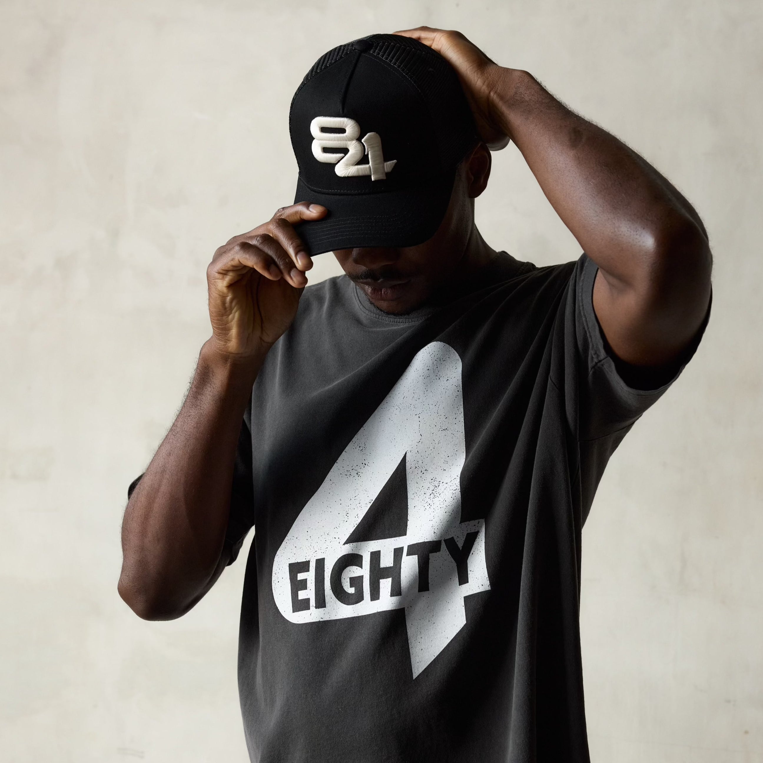 EIGHTYFOUR LOGO TEE // VINTAGE BLACK