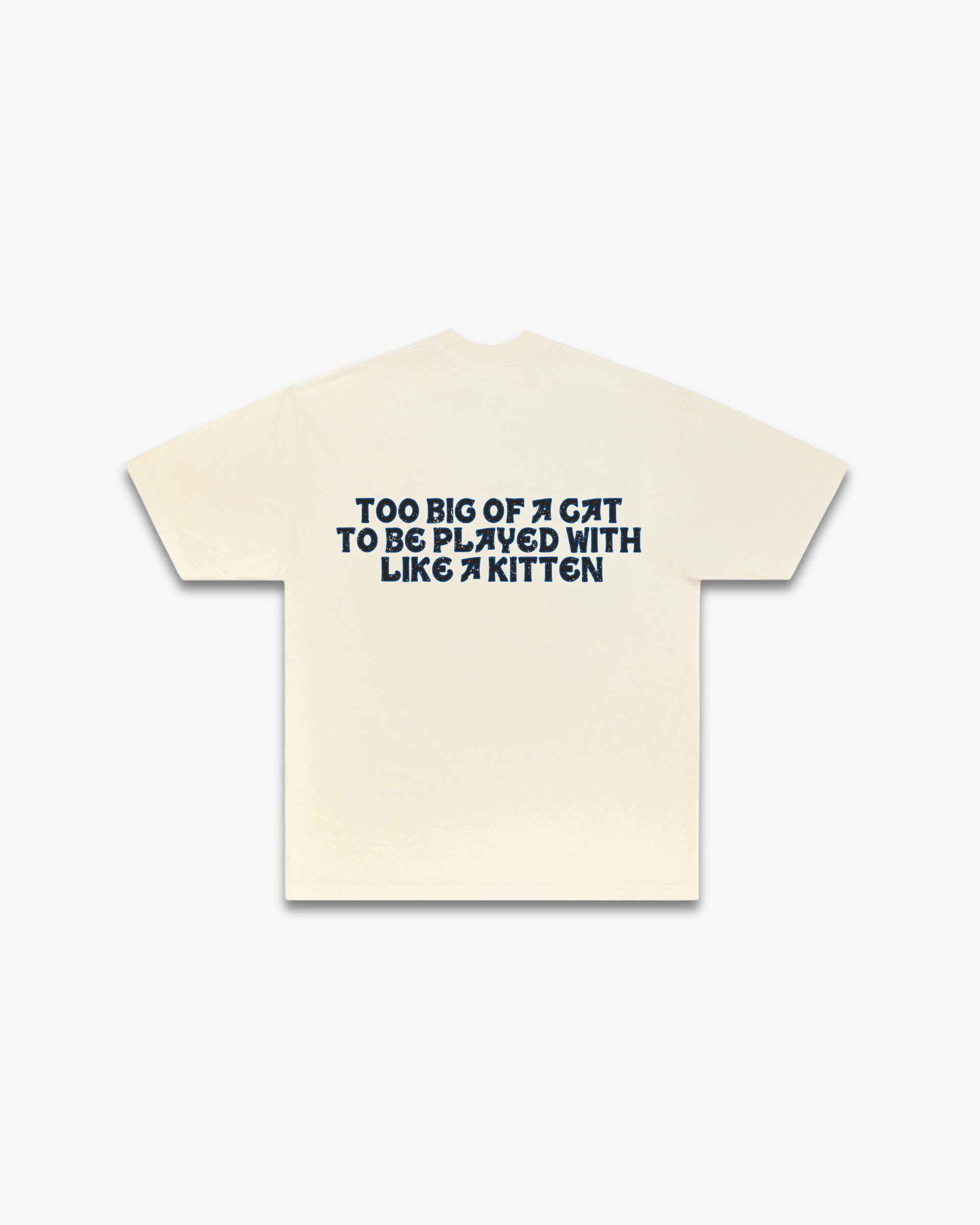 TOO BIG OF A CAT TEE // VINTAGE WHITE