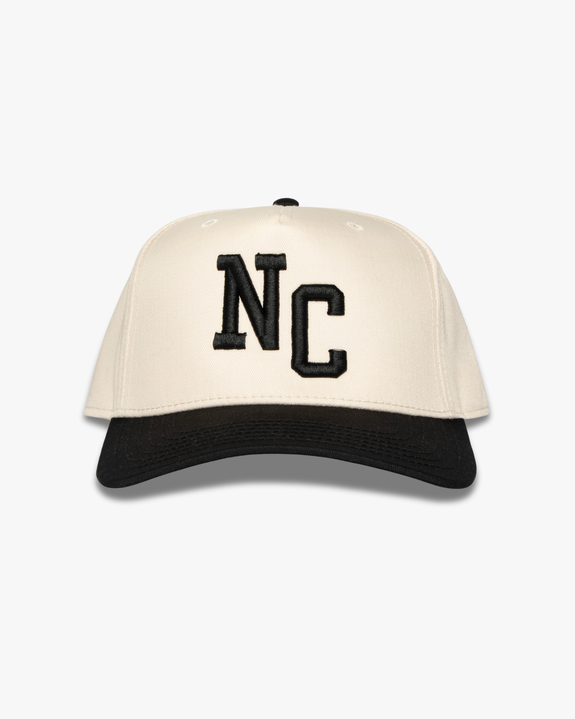 STACKED LOGO HAT // NATURAL/BLACK