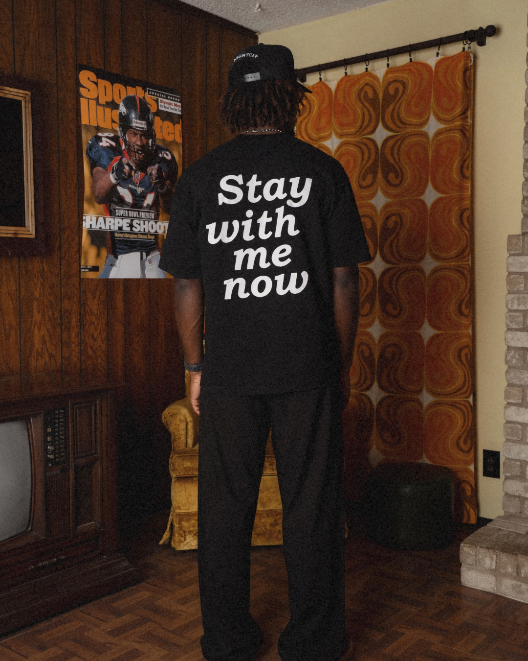 STAY WITH ME NOW TEE // BLACK